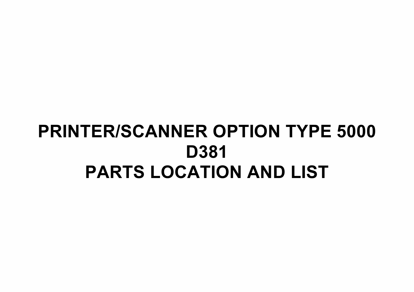 RICOH Options D381 PRINTER-SCANNER-OPTION-TYPE-5000 Parts Catalog PDF download-1